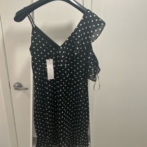 The Room Black & White Polka Dot Flowy Dress